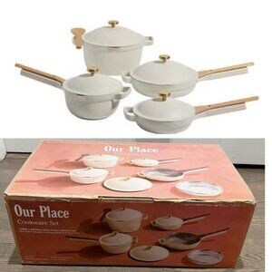 Our Place 13pc nonstick Always Pan Perfect Pot Cookware Set Cream - Limited -NEW